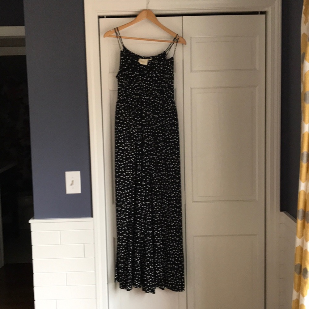 Maeve Black @ White dot jumpsuit, Anthro